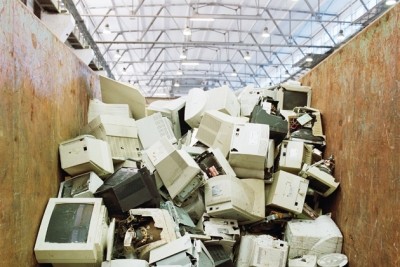 Bin of Old Computers